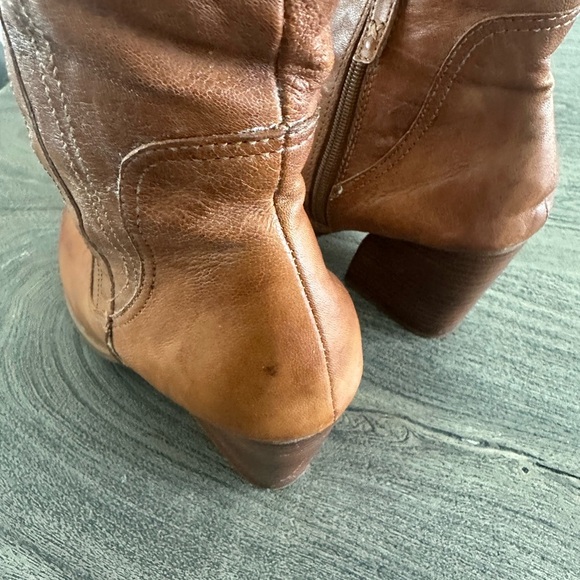 Kelsi Dagger Tan Heeled Boots - Picture 3 of 11